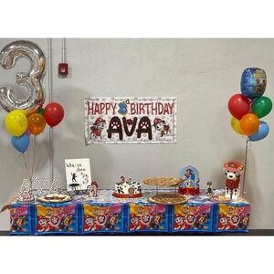 Paw Patrol Marshall Happy 3rd Birthday Ava Vinyl Banner 48" x‎ 24"